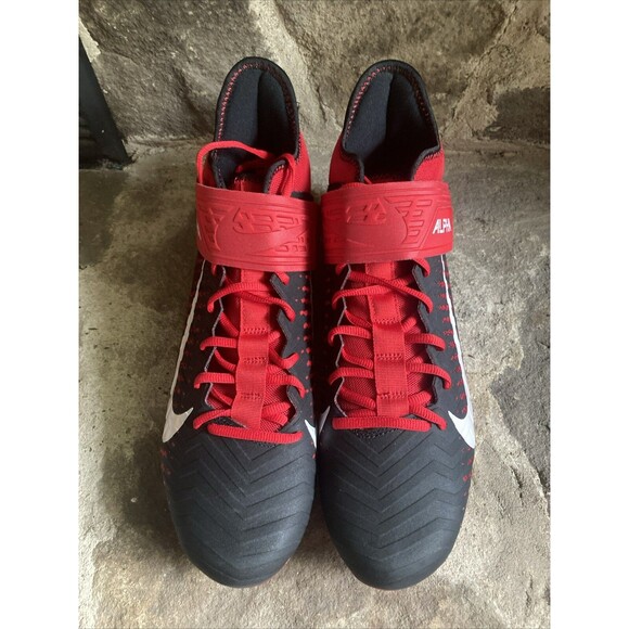 Nike Alpha Menace Pro 2 Mid Football Cleats Black Red Men Size 11.5 BV3945-600 - Picture 3 of 7